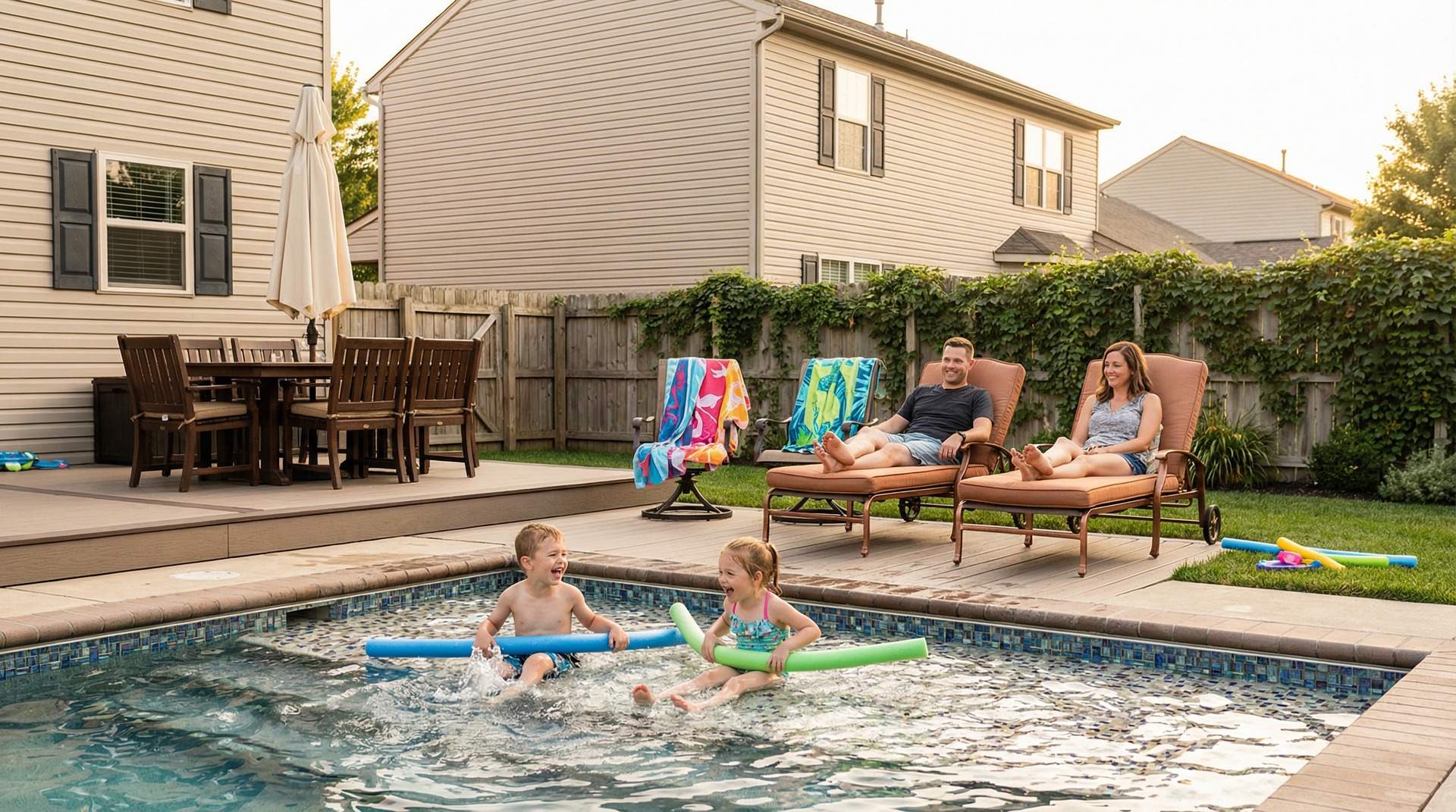 Custom pool installation in Hilliard, Ohio